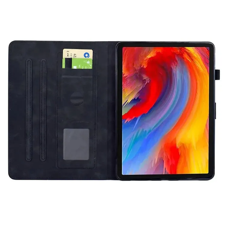 For iPad 10.9 (2022) Case Flower Bird Imprinted Card Holder Leather Tablet Cover