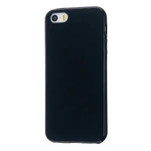 For iPhone 5/5S/SE/6/6S/6 Plus/6S Plus/7/8/7 Plus/8 Plus Cellphone Cover Soft TPU Bumper Protector Phone Shell Bright black