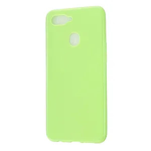 For OPPO A7/F9/F9 Pro Cellphone Cover Non-Slip Ultra Thin Silm Fit Easy Install Soft TPU Smartphone Shell Fluorescent green