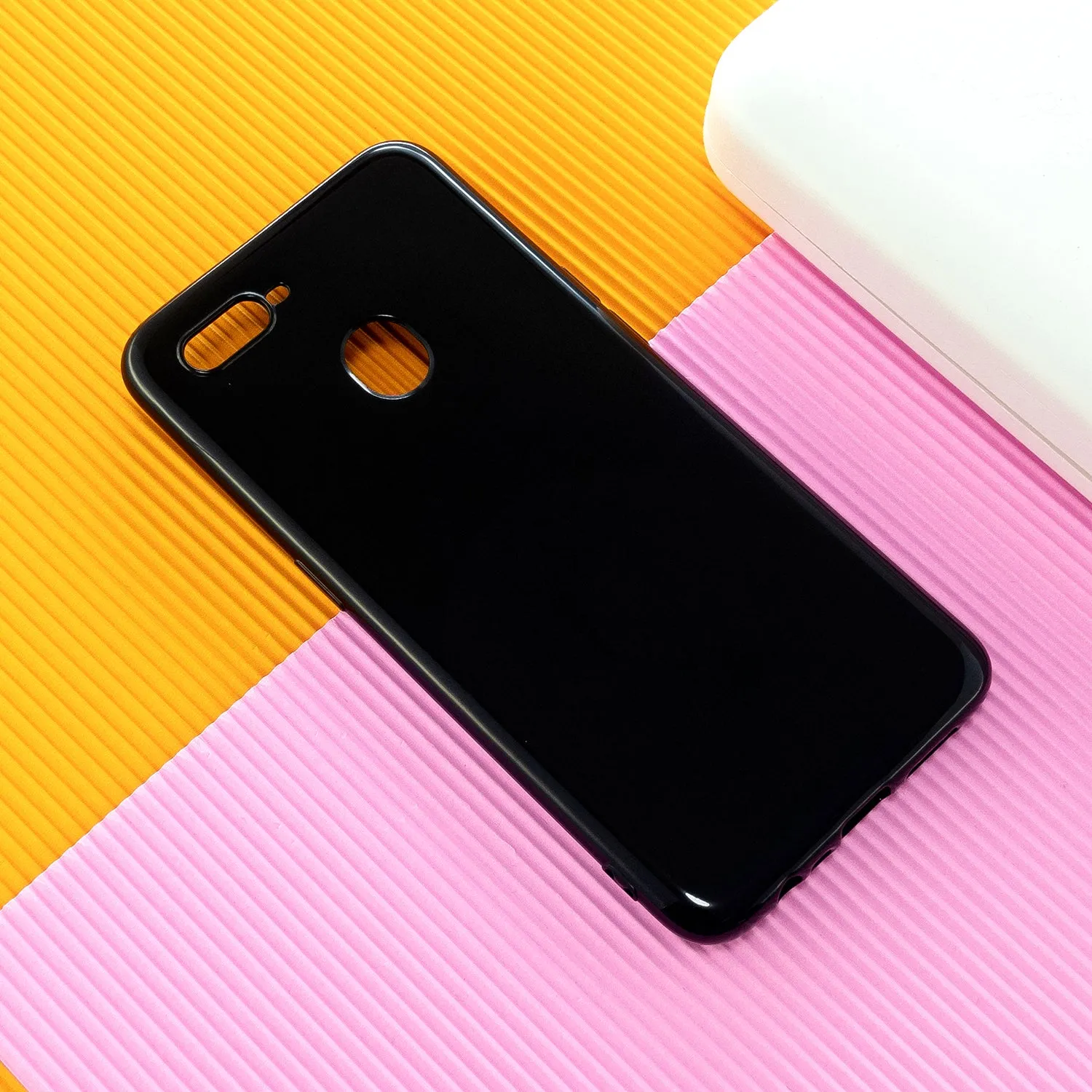 For OPPO A7/F9/F9 Pro Cellphone Cover Non-Slip Ultra Thin Silm Fit Easy Install Soft TPU Smartphone Shell Milk white