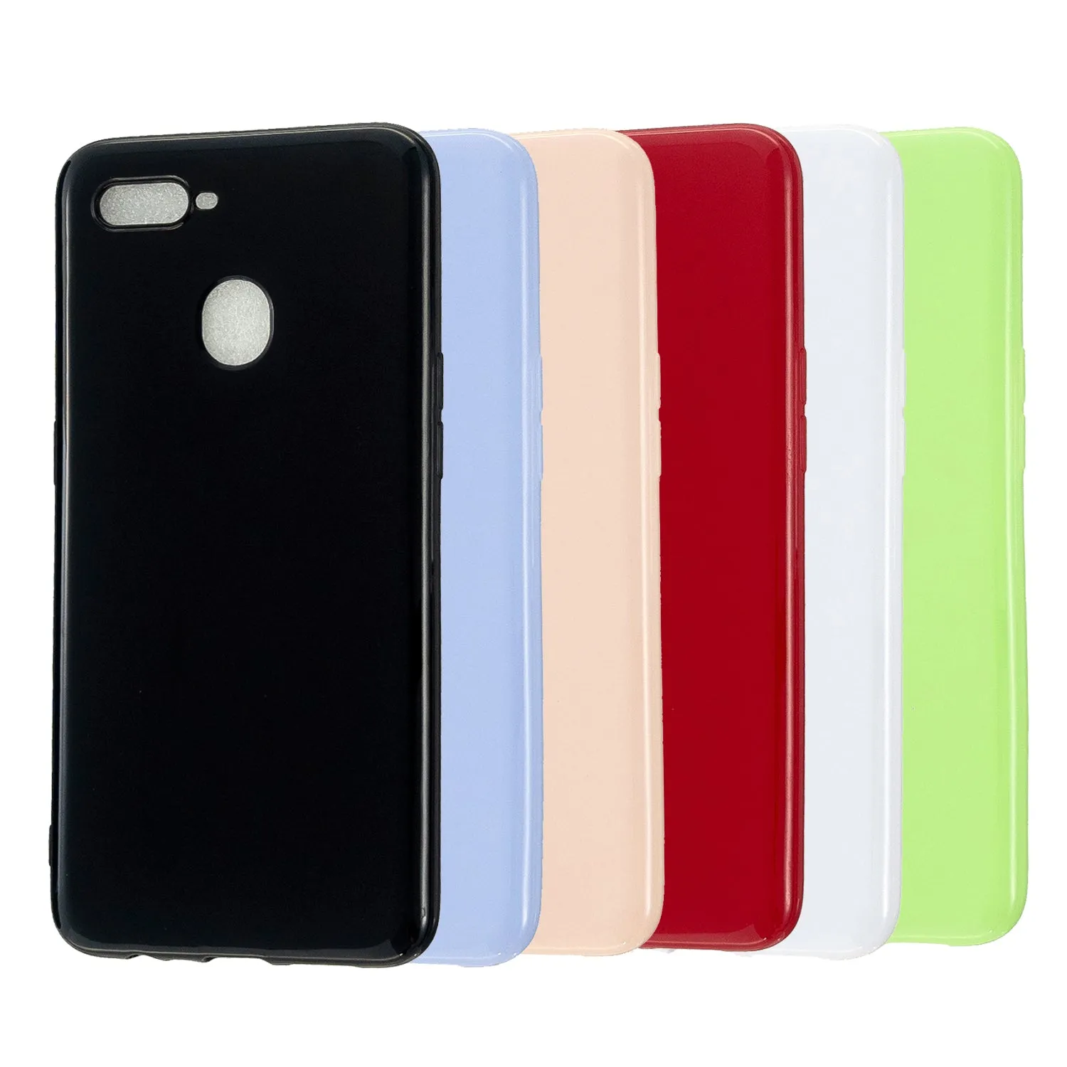 For OPPO A7/F9/F9 Pro Cellphone Cover Non-Slip Ultra Thin Silm Fit Easy Install Soft TPU Smartphone Shell Milk white