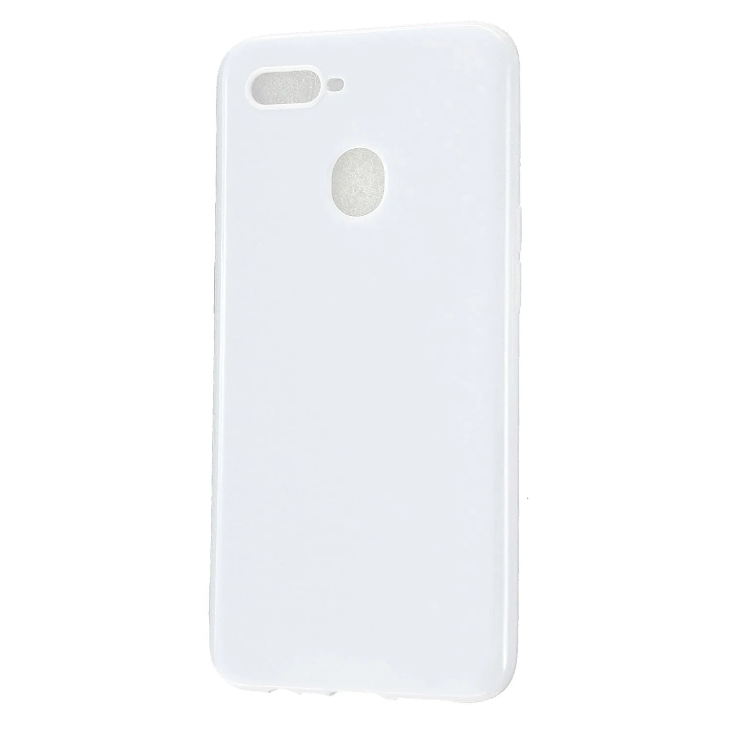 For OPPO A7/F9/F9 Pro Cellphone Cover Non-Slip Ultra Thin Silm Fit Easy Install Soft TPU Smartphone Shell Milk white