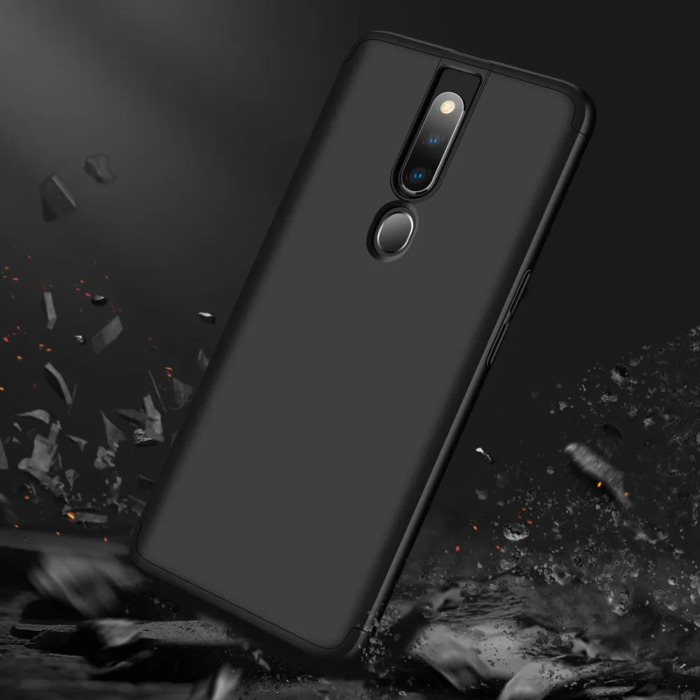 For OPPO F11 pro Ultra Slim PC Back Cover Non-slip Shockproof 360 Degree Full Protective Case Rose gold