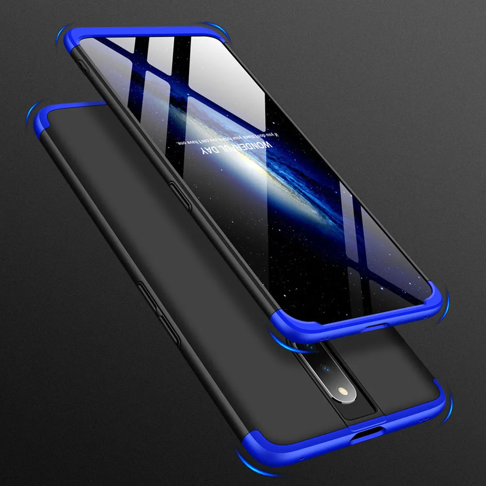 For OPPO F11 pro Ultra Slim PC Back Cover Non-slip Shockproof 360 Degree Full Protective Case Rose gold
