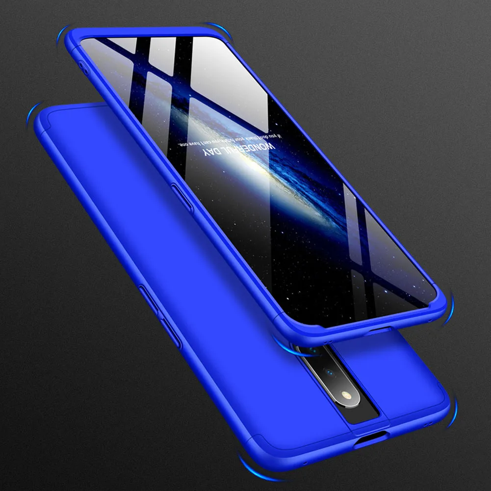 For OPPO F11 pro Ultra Slim PC Back Cover Non-slip Shockproof 360 Degree Full Protective Case Rose gold