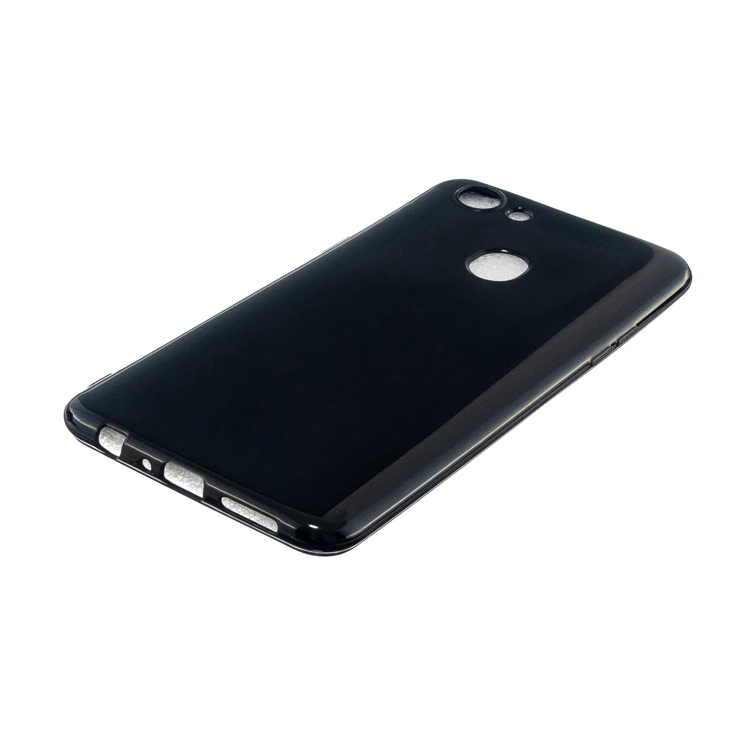 For OPPO F5/F7 Cellphone Cover Soft TPU Mobile Phone Case Screen Protector with Shock Absorption Technology Bright black