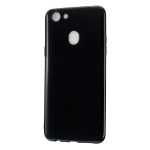For OPPO F5/F7 Cellphone Cover Soft TPU Mobile Phone Case Screen Protector with Shock Absorption Technology Bright black