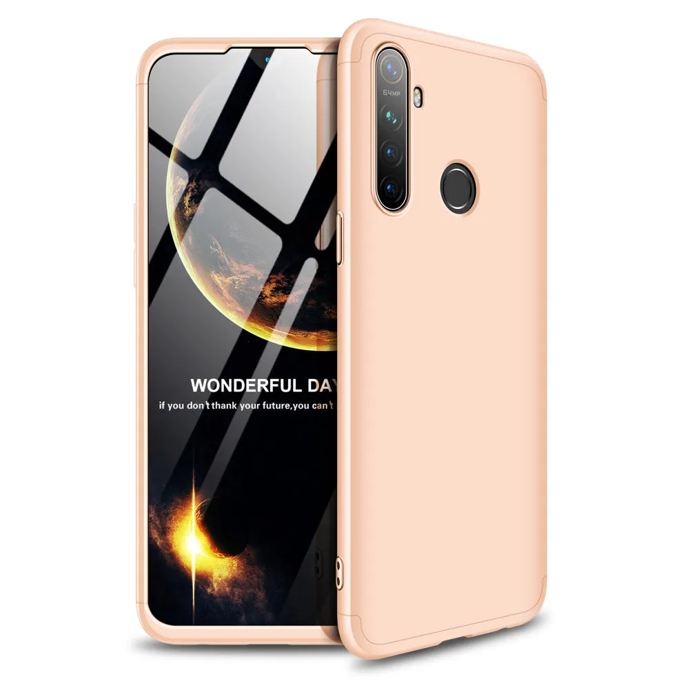 for OPPO Realme 5 Anti-Collision Protection Cover 360 Degree Full Coverage Phone Case Cellphone Shell Cover blue