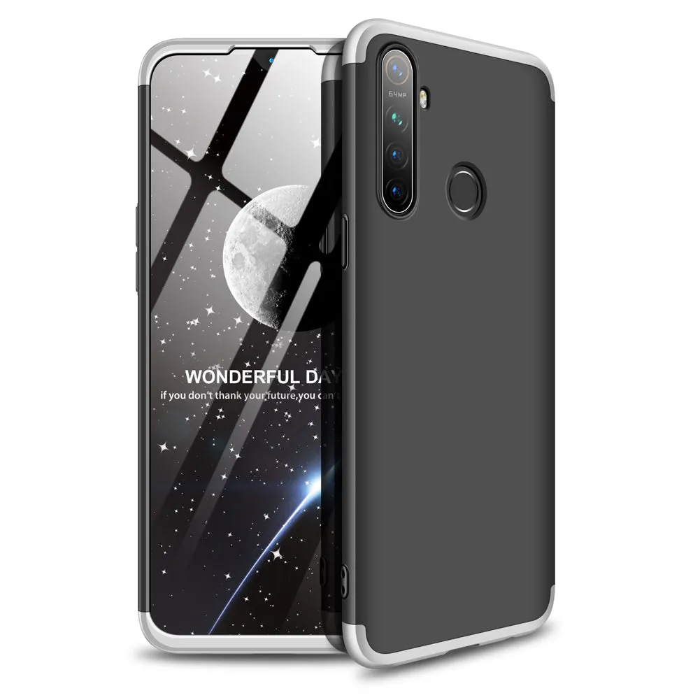 for OPPO Realme 5 Anti-Collision Protection Cover 360 Degree Full Coverage Phone Case Cellphone Shell Cover blue