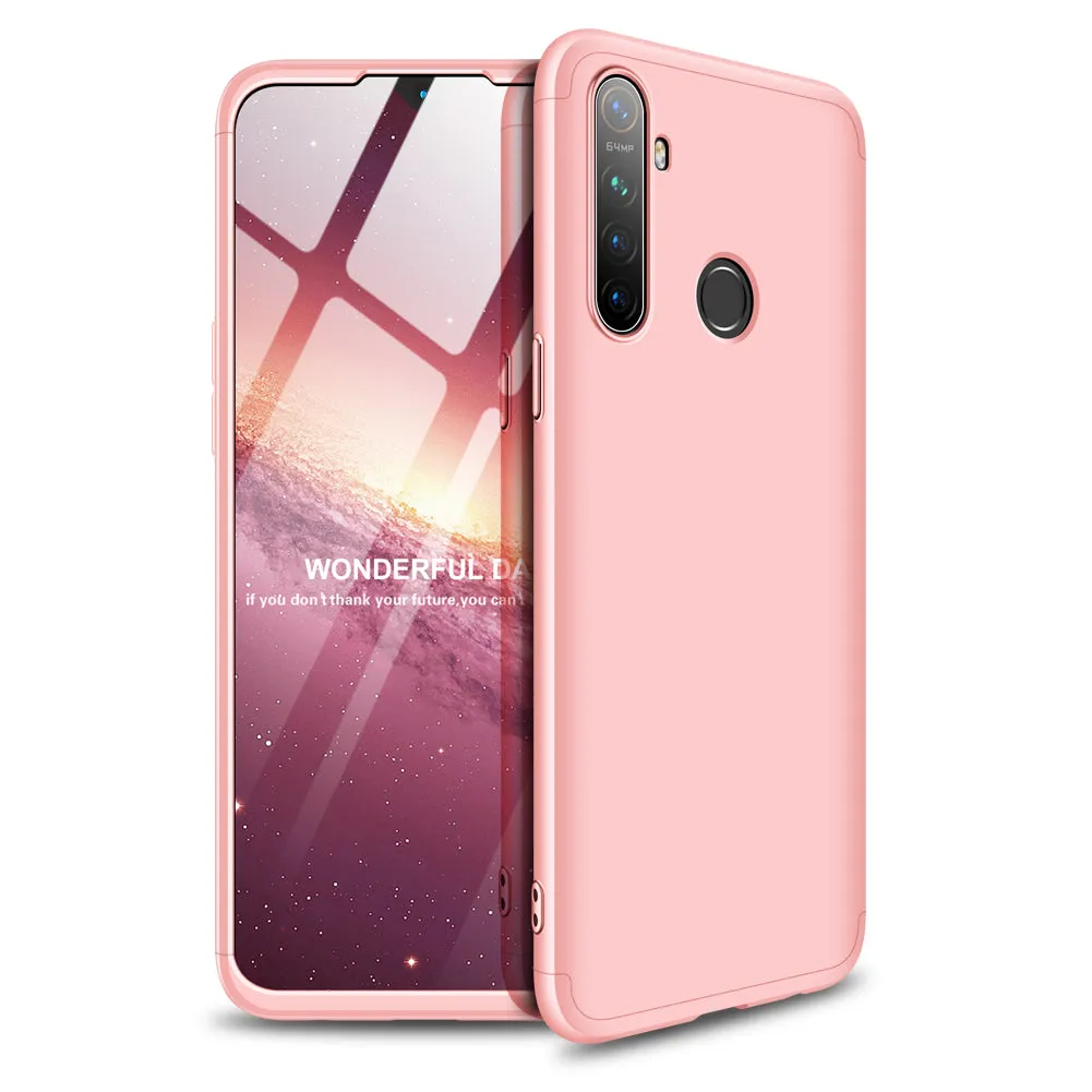 for OPPO Realme 5 Anti-Collision Protection Cover 360 Degree Full Coverage Phone Case Cellphone Shell Cover blue