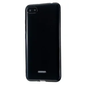 For Redmi 6/6A/6 Pro Cellphone Case Simple Profile Soft TPU Ultra Light Anti-Scratch Phone Cover Bright black