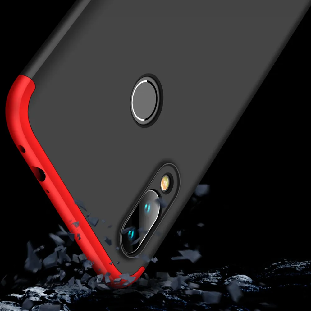 for Redmi NOTE 7 Ultra Slim PC Back Cover Non-slip Shockproof 360 Degree Full Protective Case Rose gold_Redmi NOTE 7