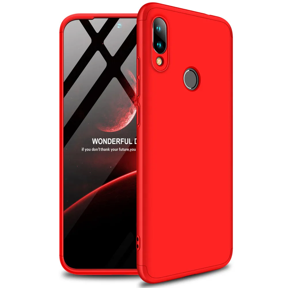 for Redmi NOTE 7 Ultra Slim PC Back Cover Non-slip Shockproof 360 Degree Full Protective Case Rose gold_Redmi NOTE 7
