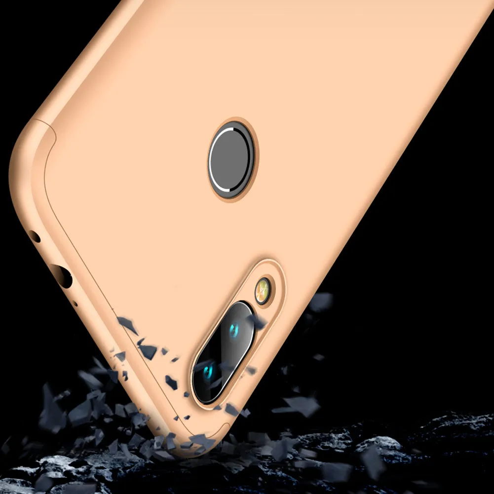 for Redmi NOTE 7 Ultra Slim PC Back Cover Non-slip Shockproof 360 Degree Full Protective Case Rose gold_Redmi NOTE 7