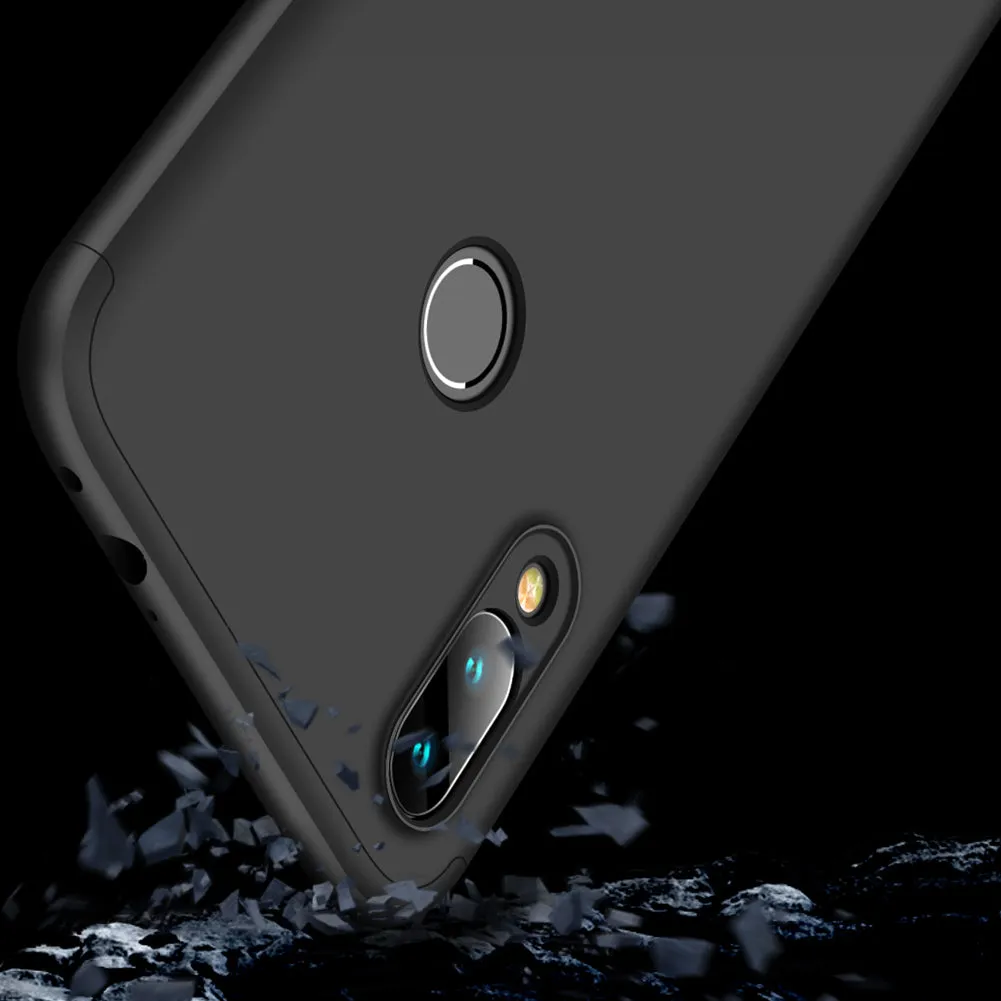 for Redmi NOTE 7 Ultra Slim PC Back Cover Non-slip Shockproof 360 Degree Full Protective Case Rose gold_Redmi NOTE 7