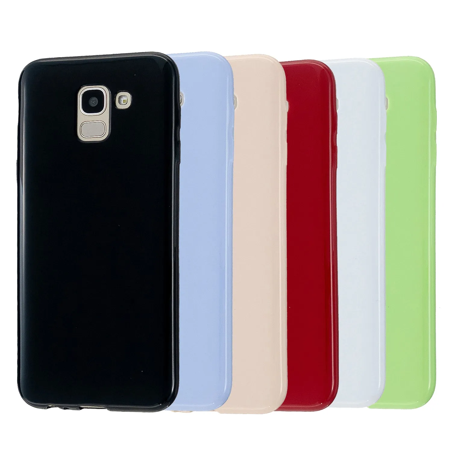 For Samsung A6/A6 Plus 2018 Smartphone Case Soft TPU Precise Cutouts Full Body Protection Mobile Phone Shell Sakura pink