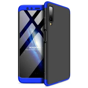 For Samsung A7 2018 3 in 1 360 Degree Non-slip Shockproof Full Protective Case Blue black blue_Samsung A7 2018