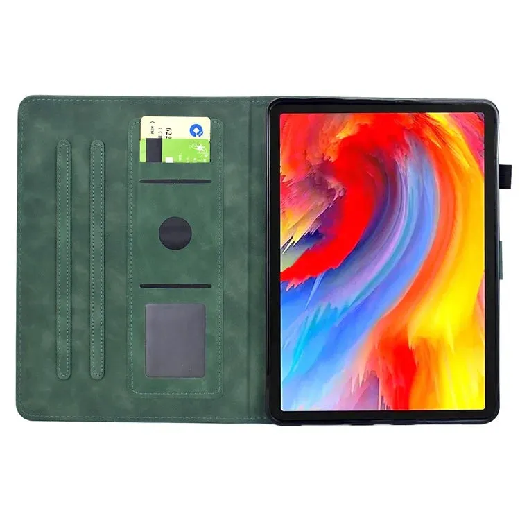 For Samsung Galaxy Tab A8 10.5 (2022) / (2021) X200 X205  Case Flower Bird Imprinted Card Holder Leather Tablet Cover