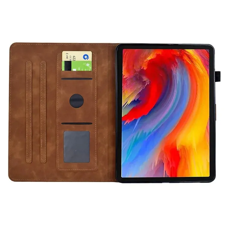 For Samsung Galaxy Tab A8 10.5 (2022) / (2021) X200 X205  Case Flower Bird Imprinted Card Holder Leather Tablet Cover
