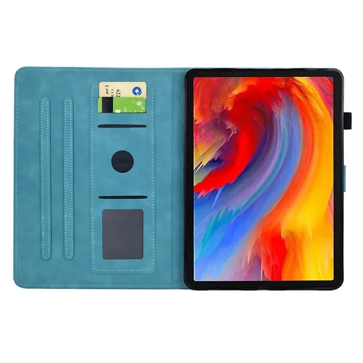 For Samsung Galaxy Tab A8 10.5 (2022) / (2021) X200 X205  Case Flower Bird Imprinted Card Holder Leather Tablet Cover