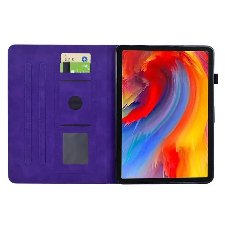 For Samsung Galaxy Tab A8 10.5 (2022) / (2021) X200 X205  Case Flower Bird Imprinted Card Holder Leather Tablet Cover