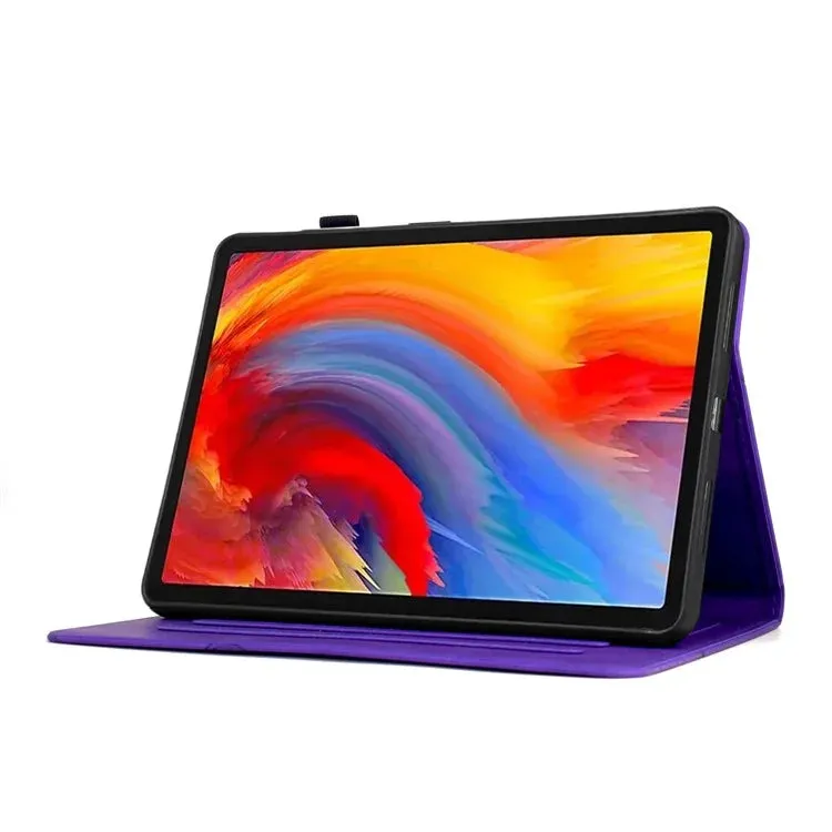 For Samsung Galaxy Tab A8 10.5 (2022) / (2021) X200 X205  Case Flower Bird Imprinted Card Holder Leather Tablet Cover