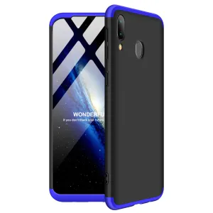 For Samsung M20 Ultra Slim PC Back Cover Non-slip Shockproof 360 Degree Full Protective Case Blue black blue