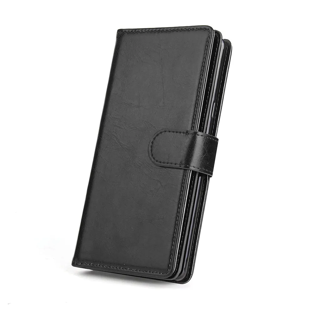 For Samsung Note 9 PU Full Protective Cover with 9 Card Slot Lanyard Bracket Buckle gold