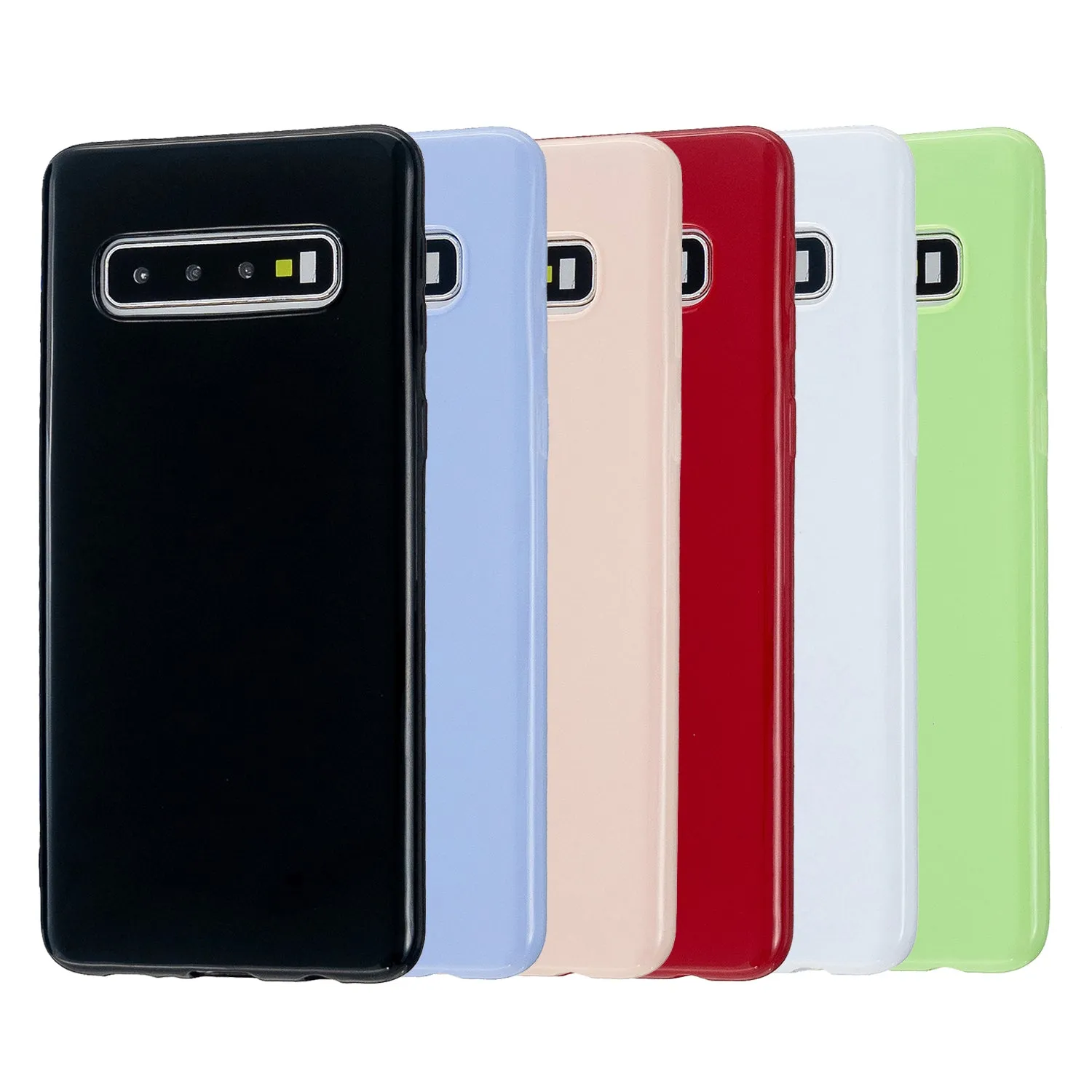 For Samsung S10/S10E/S10 Plus Cellphone Case Precise Cutouts Simple Profile Soft TPU Mobile Phone Shell Sakura pink