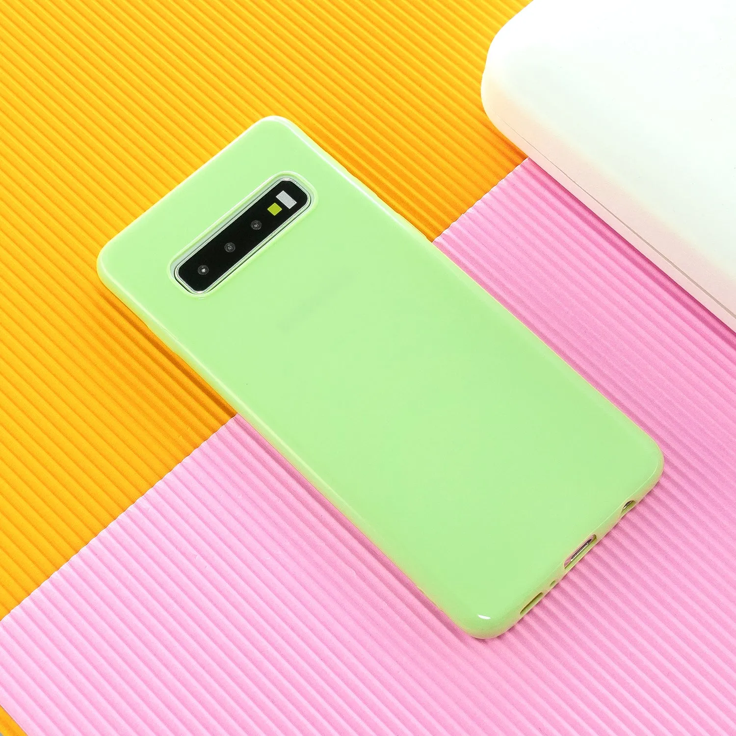 For Samsung S10/S10E/S10 Plus Cellphone Case Precise Cutouts Simple Profile Soft TPU Mobile Phone Shell Sakura pink