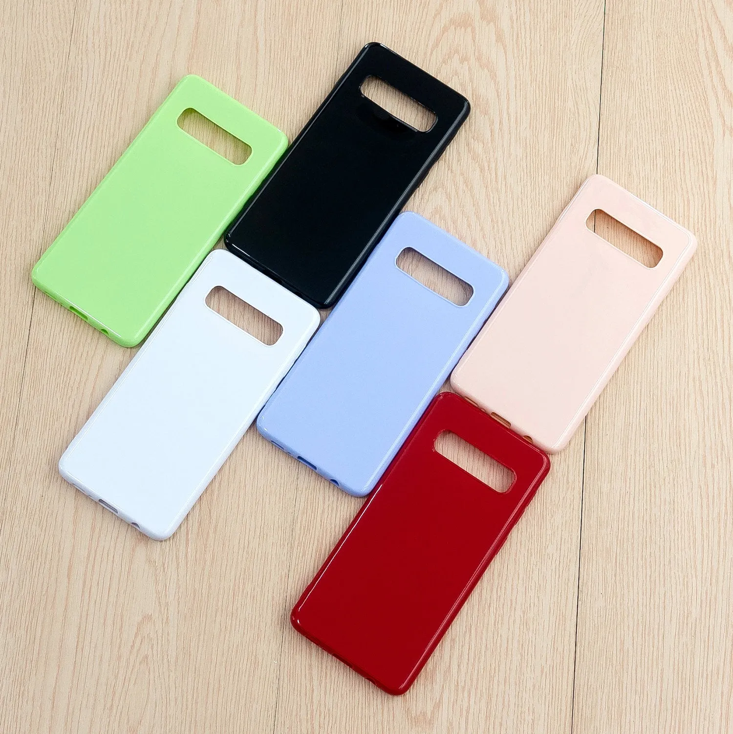For Samsung S10/S10E/S10 Plus Cellphone Case Precise Cutouts Simple Profile Soft TPU Mobile Phone Shell Sakura pink