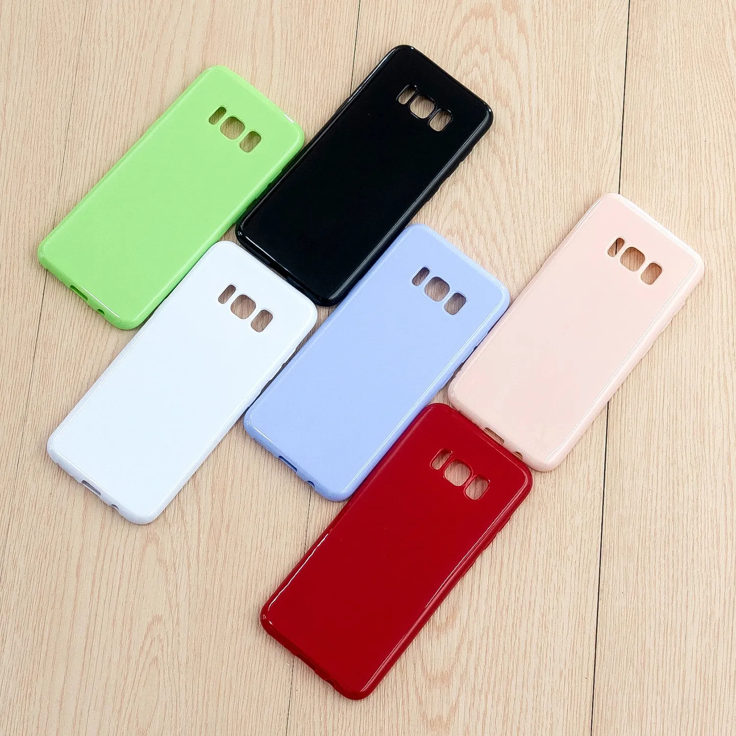 For Samsung S8/S8 Plus Smartphone Case Soft Hands Feel Precise Cutouts Anti-scrathc Mobile Phone TPU Shell Bright black