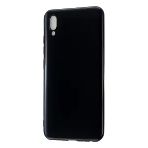 For VIVO Y93/Y95 Mobile Phone Case Glossy Finish Lightweight TPU Cellphone Cover Anti-scratch Overal Protection Shell Bright black
