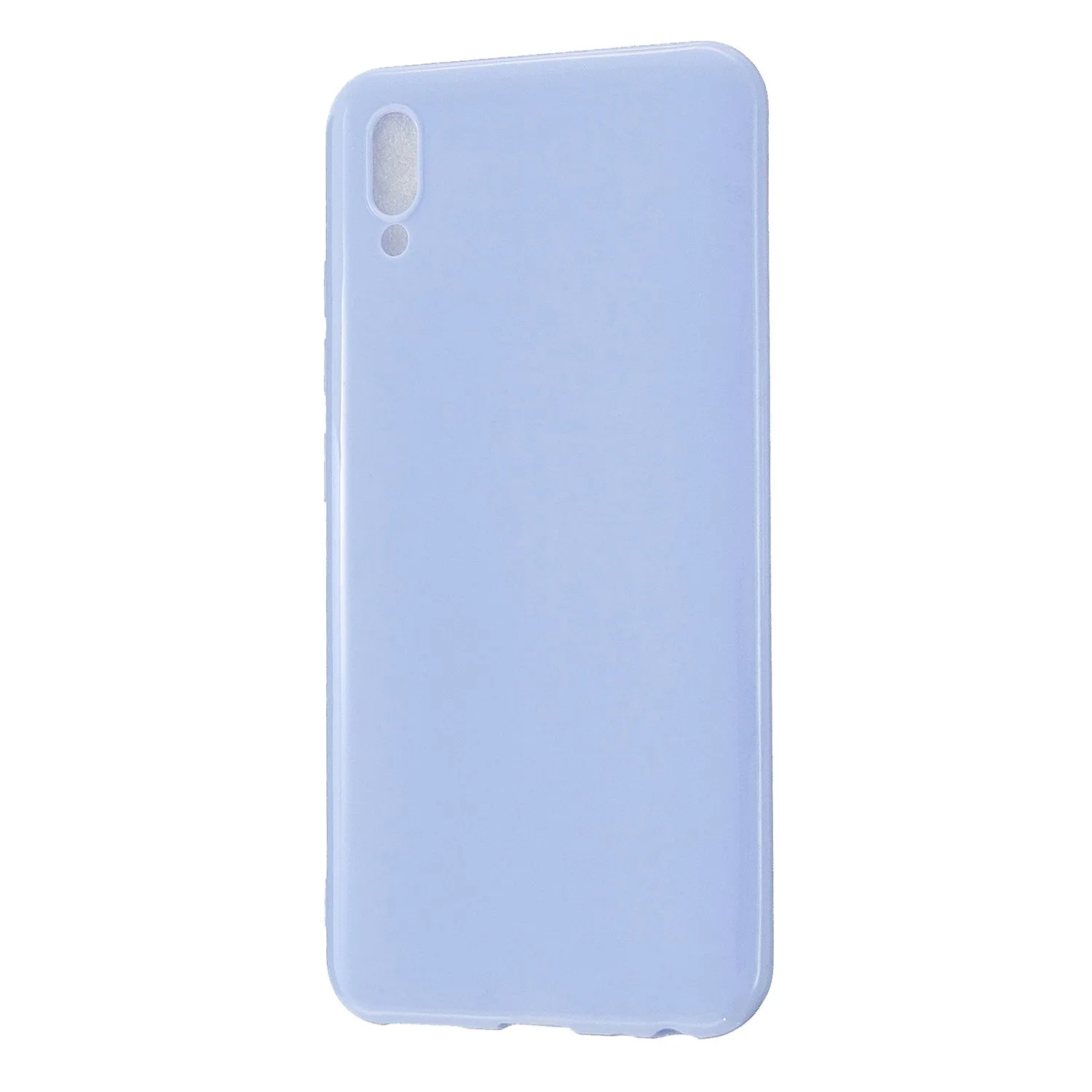 For VIVO Y93/Y95 Mobile Phone Case Glossy Finish Lightweight TPU Cellphone Cover Anti-scratch Overal Protection Shell Taro purple