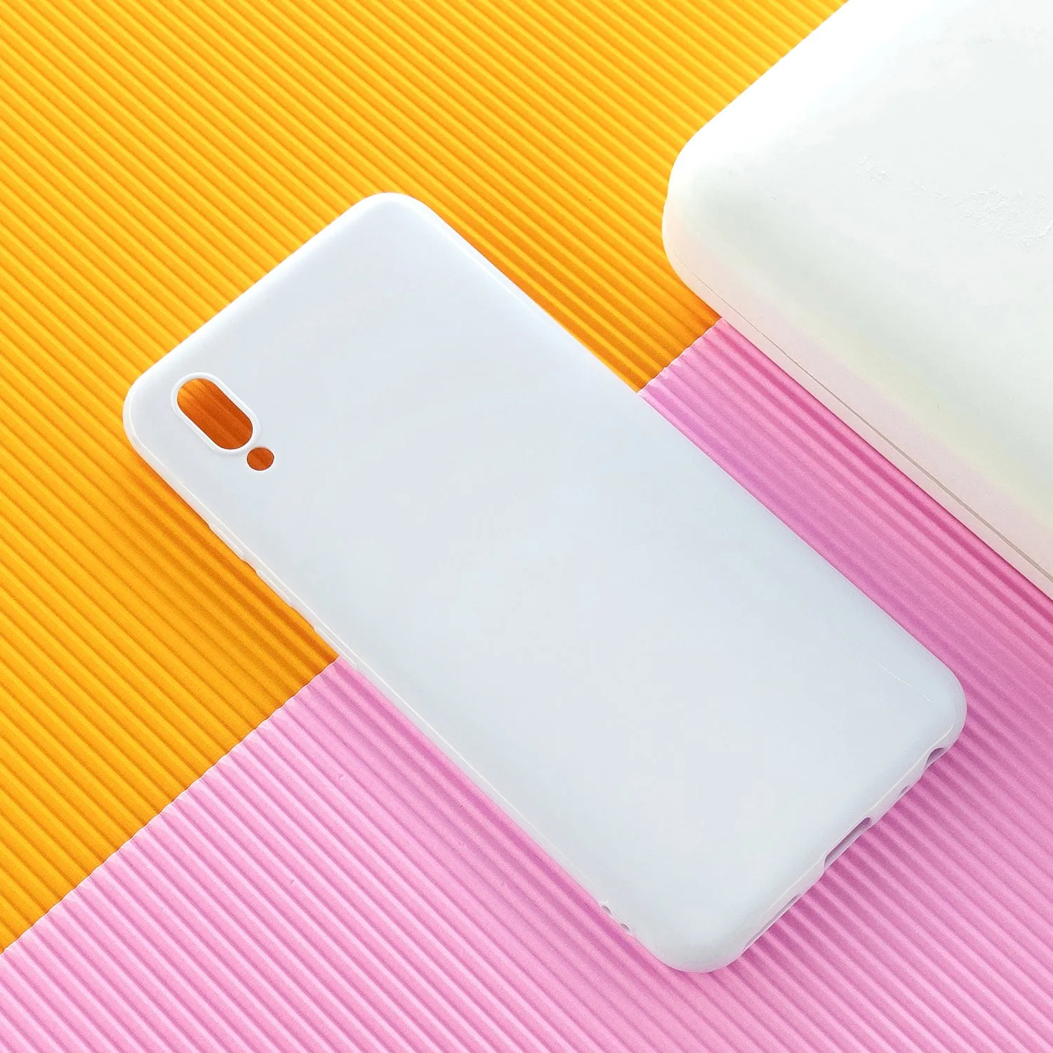 For VIVO Y93/Y95 Mobile Phone Case Glossy Finish Lightweight TPU Cellphone Cover Anti-scratch Overal Protection Shell Taro purple