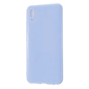 For VIVO Y93/Y95 Mobile Phone Case Glossy Finish Lightweight TPU Cellphone Cover Anti-scratch Overal Protection Shell Taro purple