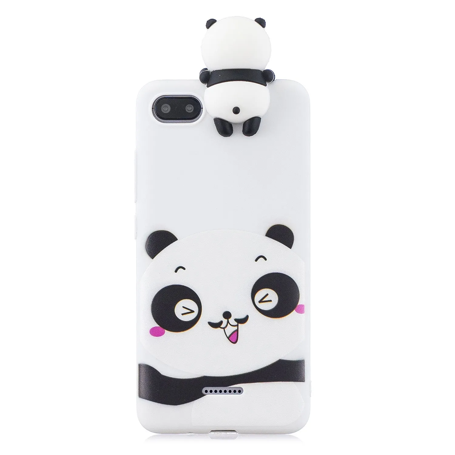 For XIAOMI Redmi 6A 3D Cartoon Lovely Coloured Painted Soft TPU Back Cover Non-slip Shockproof Full Protective Case yellow