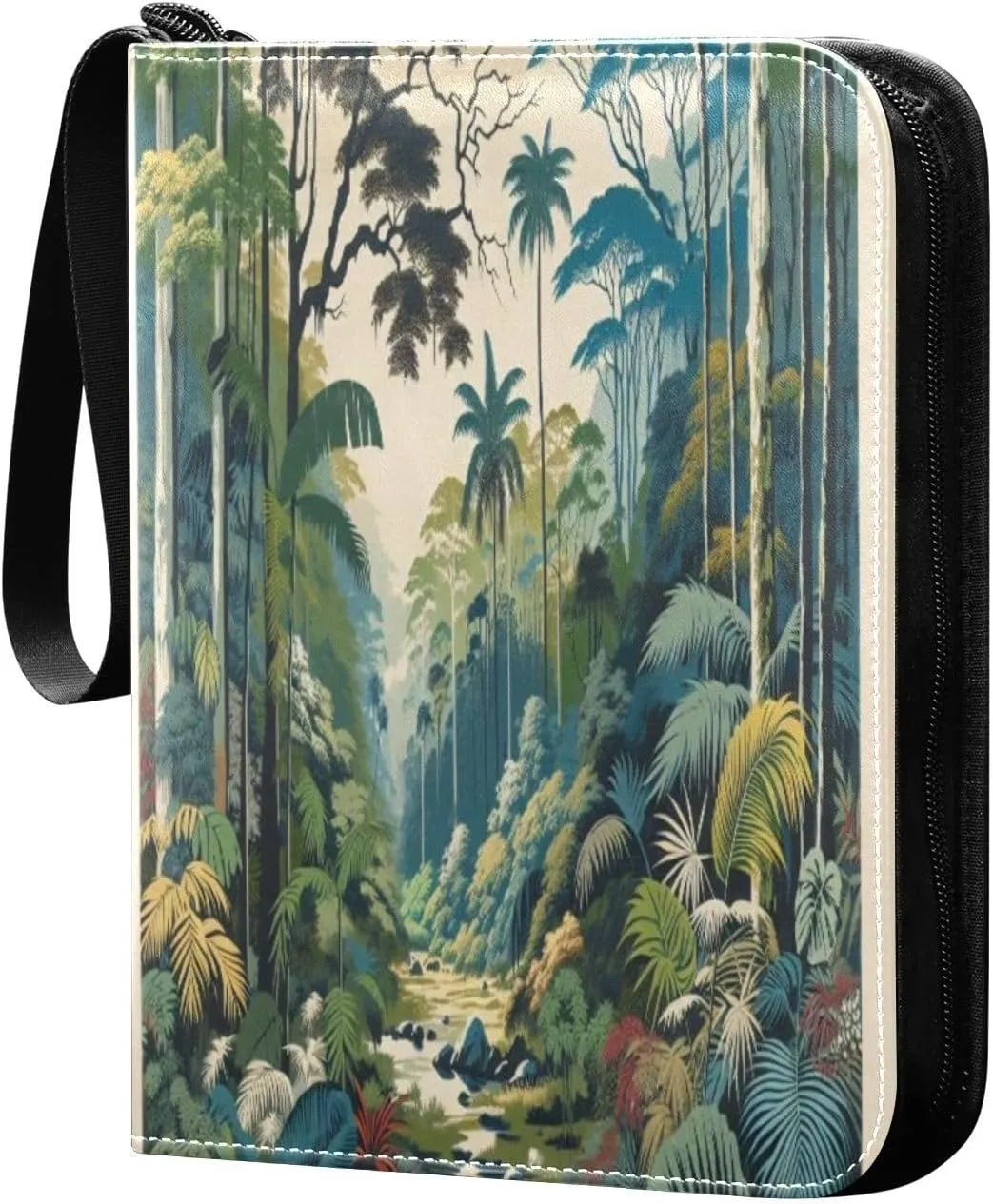 Forest Card Binder 4 Pockets, 400 Pockets Trading Card Binder Removable Card Albums Card Holder for Games, Sports, Football, Baseball Cards
