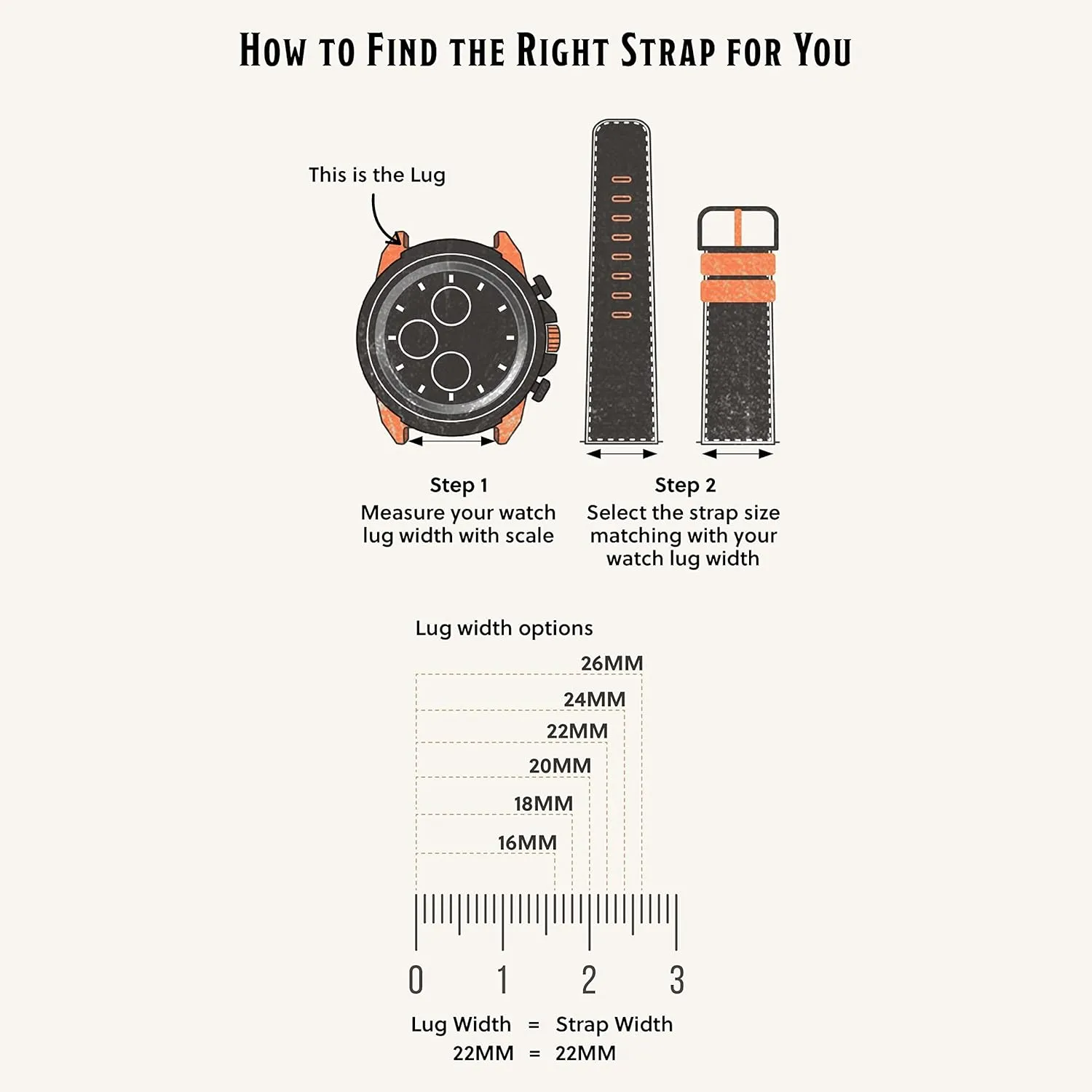 Fossil Men's 22mm Dark Brown LiteHide™ Leather Watch Band