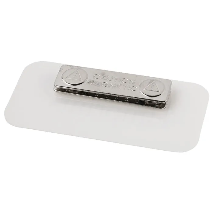 Full Color Plastic Name Badge, Rounded Corners.  Magnetic Backing