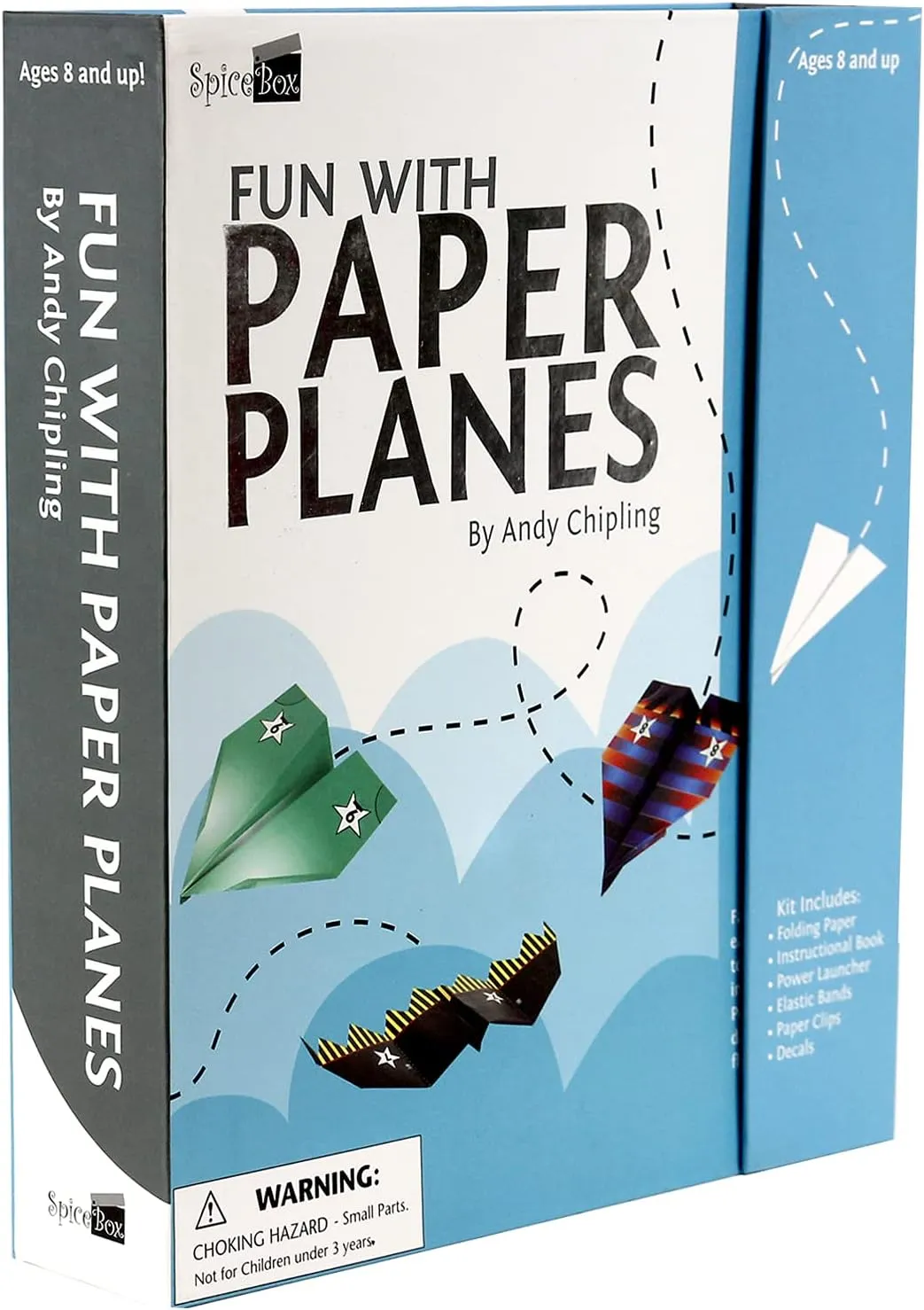 Fun With: Paper Planes - Build & Fly Activity Set, 60 Folding Paper Sheets, 16 Unique Designs, Instruction Book, Elastic Bands & Clips, Kids Ages 8 