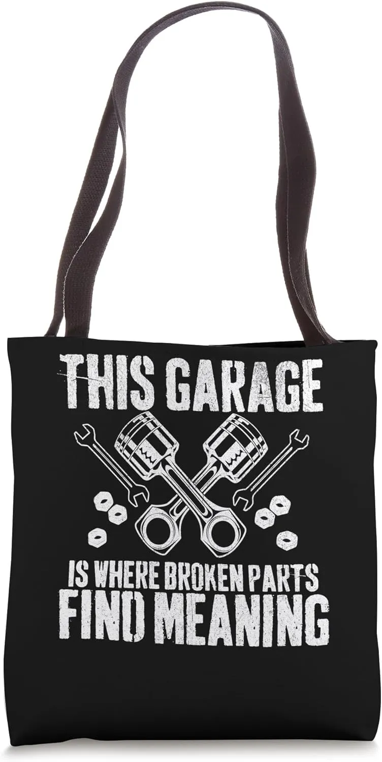 Funny Mechanic For Men Auto Repair Garage Piston Mechanics Tote Bag