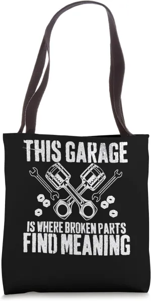 Funny Mechanic For Men Auto Repair Garage Piston Mechanics Tote Bag