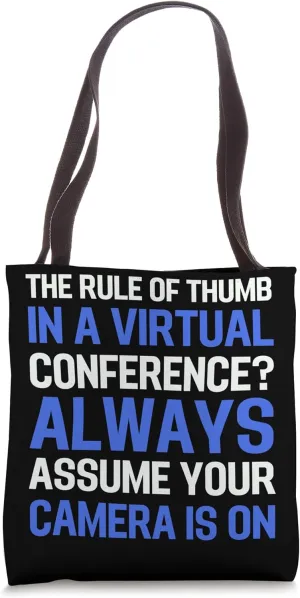 Funny Video Call Virtual Meeting Virtual Conference Tote Bag