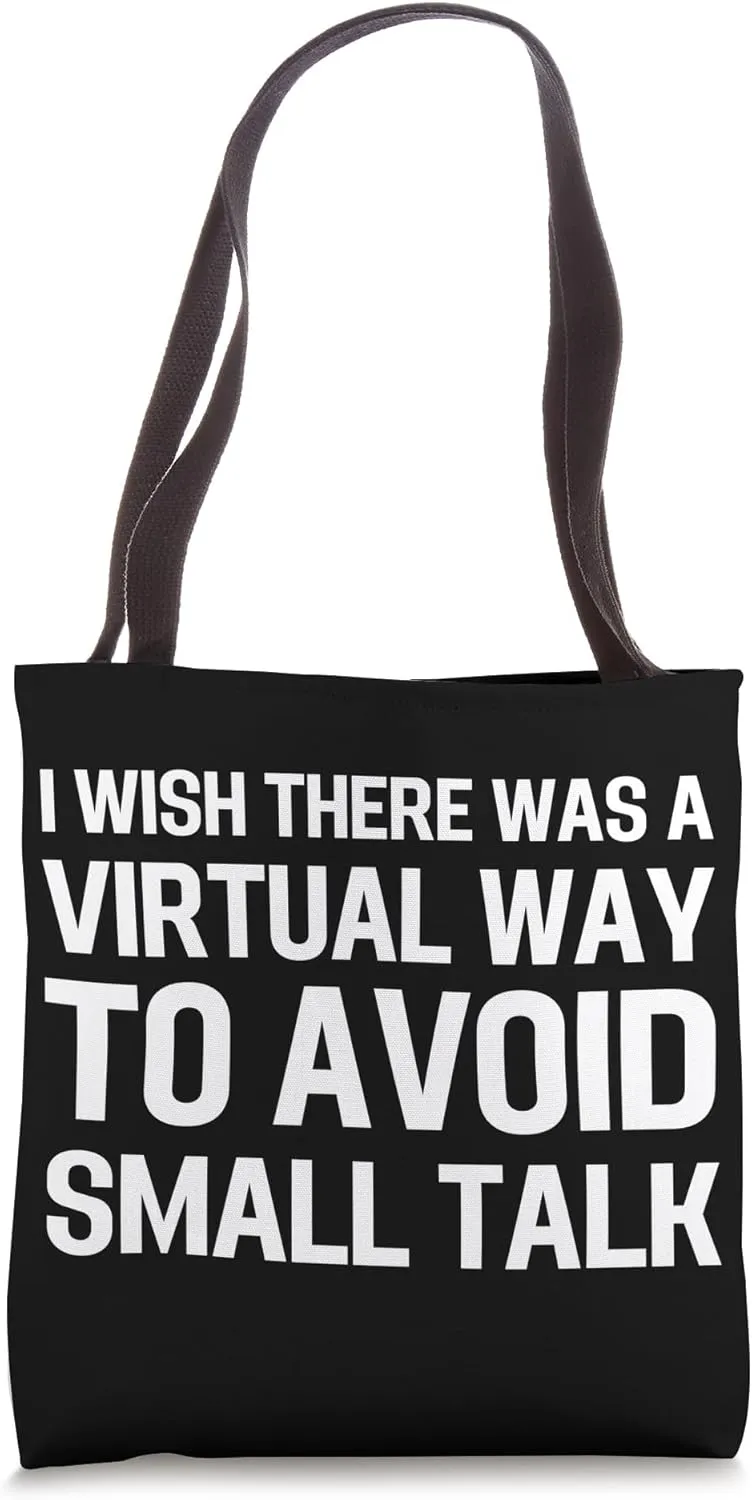 Funny Work from Home Virtual Meeting Design for Remote Worke Tote Bag
