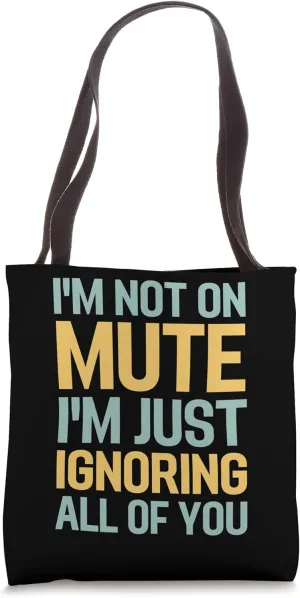 Funny Work from Home Virtual Meeting Design for Virtual Conf Tote Bag