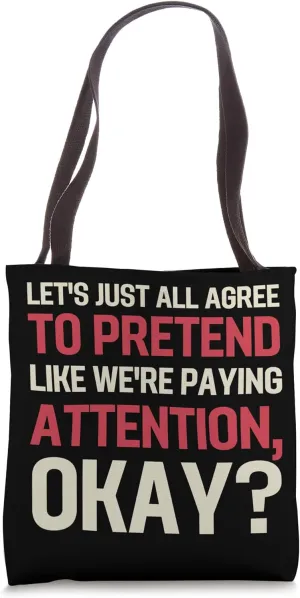 Funny Work from Home Virtual Meeting Tote Bag