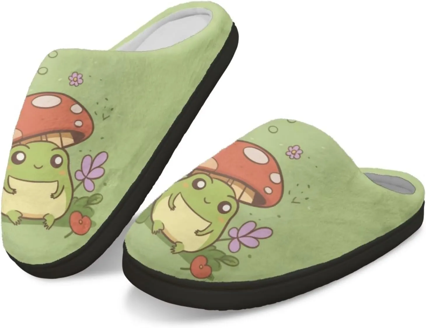 Fuzzy Slippers for Women Everyday Holiday Party Wear Warm Soft Anti-Slip