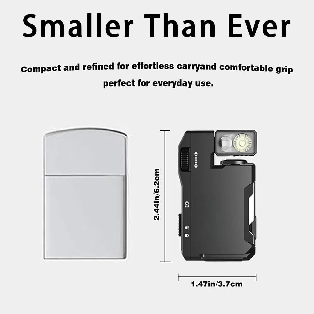 G5 Premium Pocket-Sized Mini RGB Flashlight, 400 Lumens Super Bright Rechargeable EDC Flattorch, Portable Magnetic Petite Flat Keychain Flashlight for Camping & Emergency (Green*2)