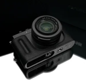 Gariz Genuine Leather HG-DLUXBK Camera Metal Half Case for Leica DLUX D-LUX7 (Typ 109), Black